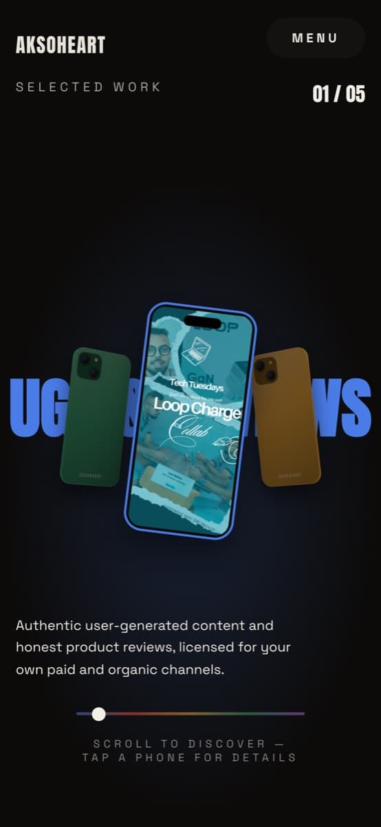 Aksoheart on a phone