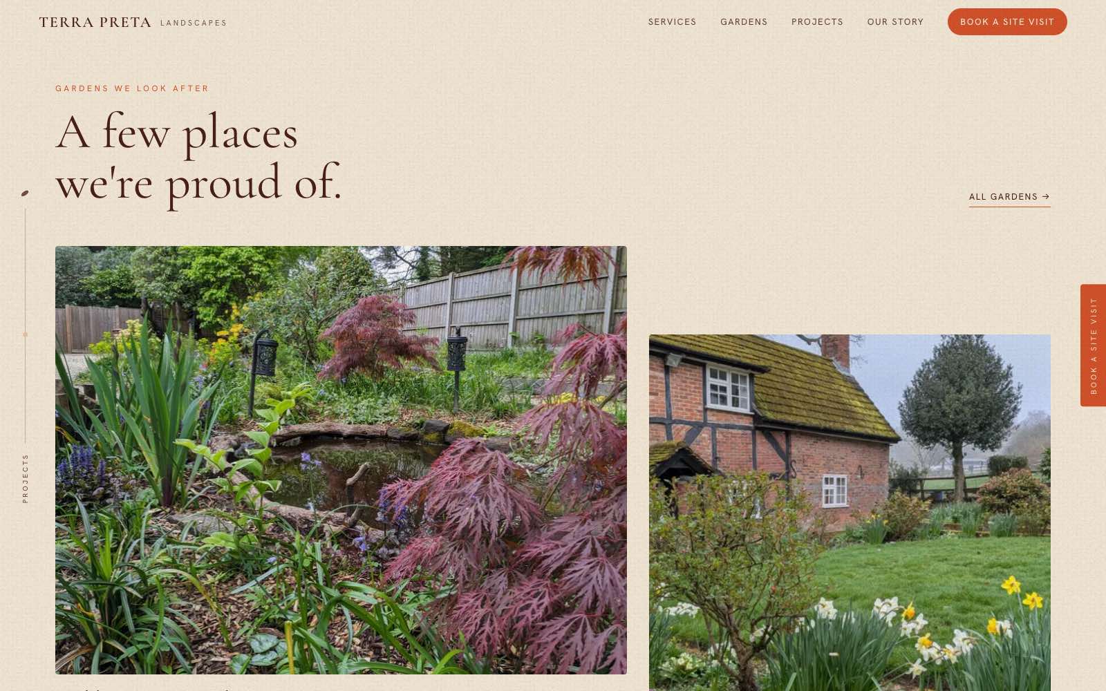Terra Preta Landscapes: a second view of the live site on a desktop